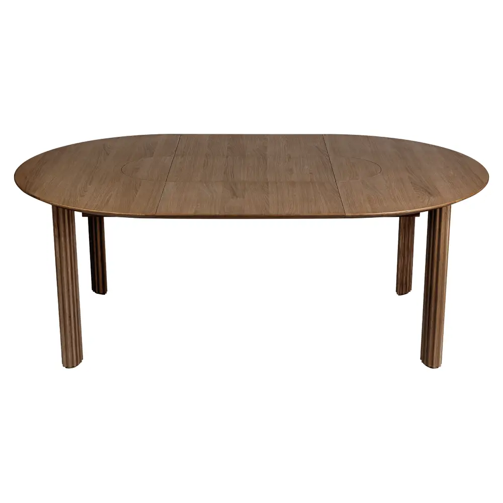 Comfort Circle Matbord med förlängning 132-202x132 Dark Oak