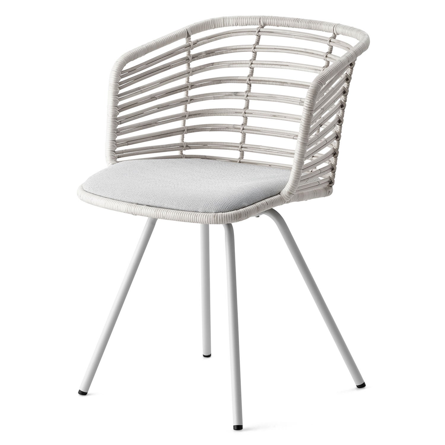 Cane-line, Spin Karmstol Vit / Grå Rotting