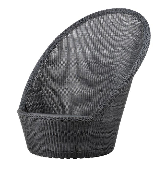 cane-line, kingston loungefåtölj grafit