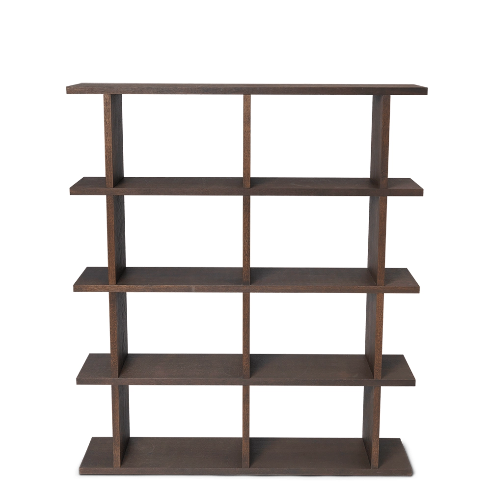 Produktfoto för Ferm Living - Kona Bookcase 2x4 - Hyllor - Dark Stained - B: 122.5 x H: 141 x D: 30 cm