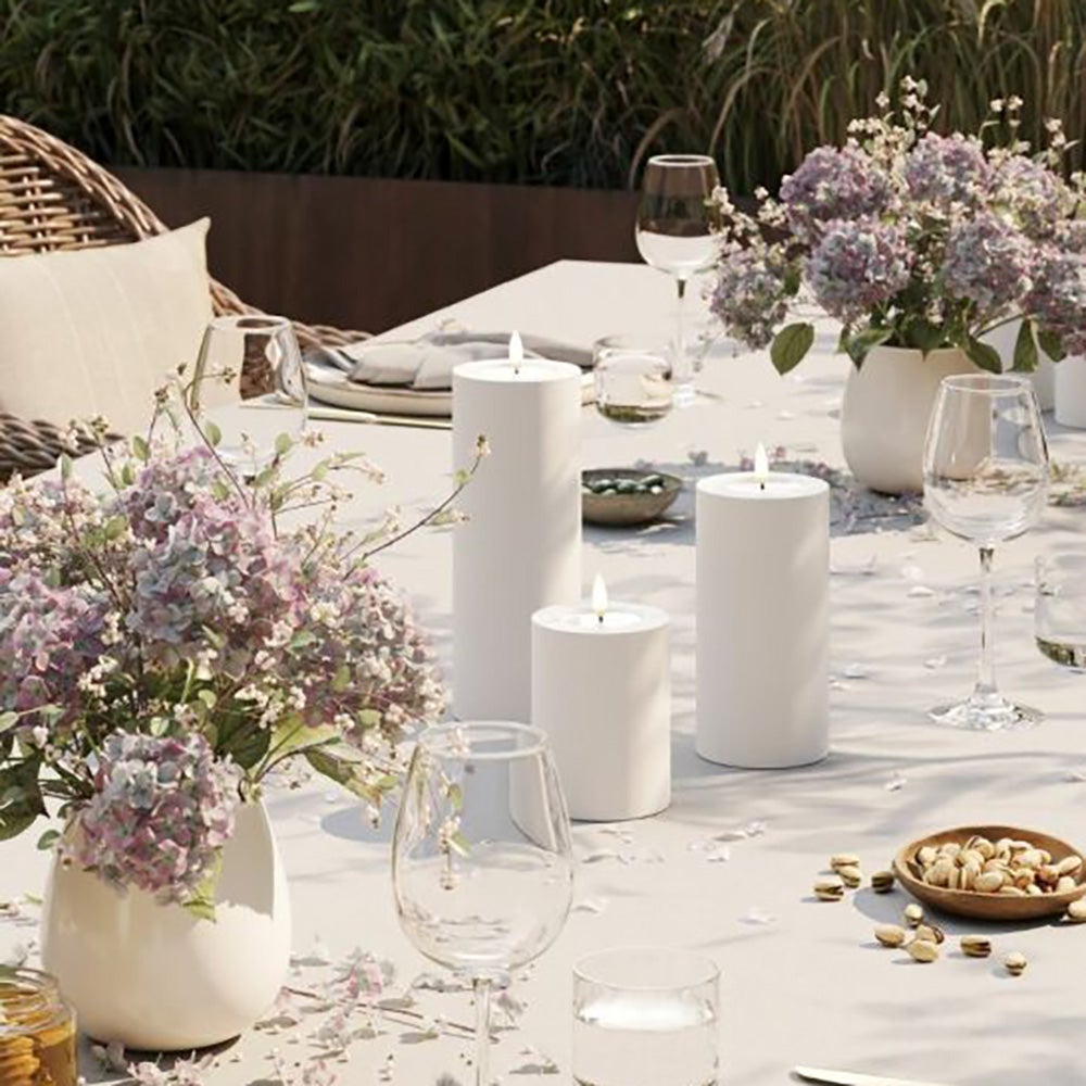 LED blockljus utomhus 7,5x15 cm vit