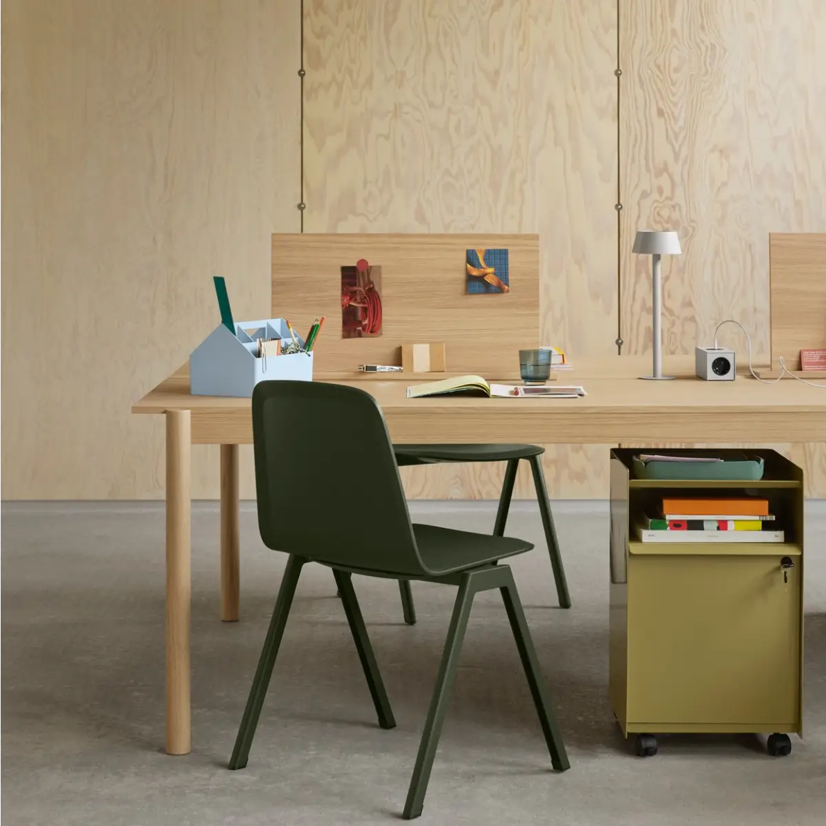 Folded Trolley H 61,5 cm Hurts med lås- Mörk Grönbeige