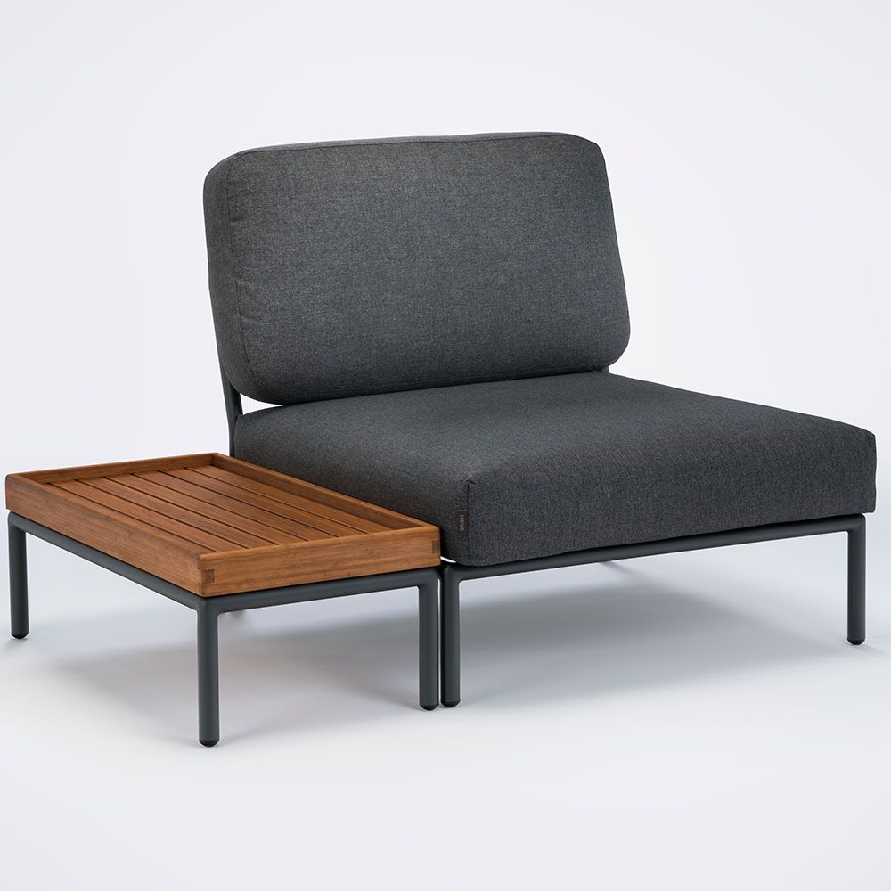 Alternativ bild 1 för HOUE - LEVEL / Lounge Chair - Trädgårdsstol - Dark Grey/Dark Grey - L81 x W95 x H82 x SH38 cm