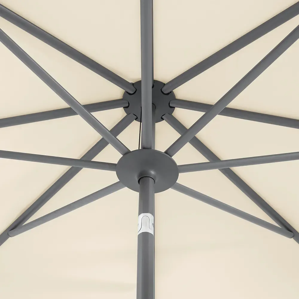 Twist parasoll 330 cm anthracite Kat.5 604 Cereal