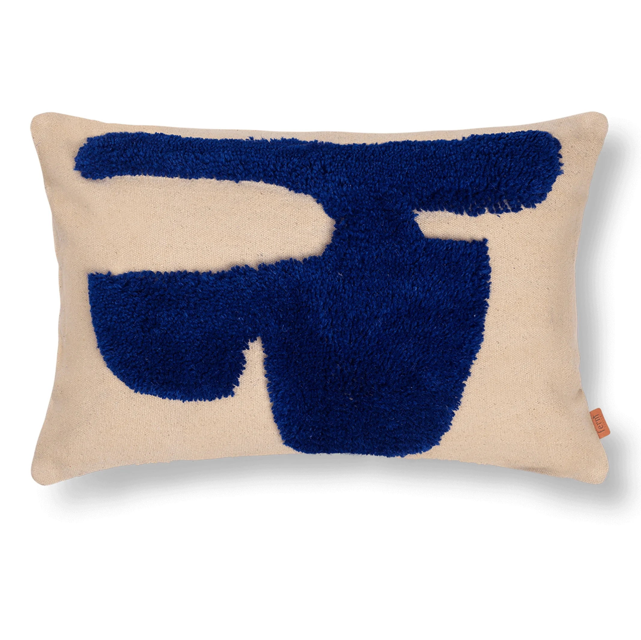 Produktfoto för ferm LIVING Lay rektangulär kudde 40x60 cm Sand / Bright Blue