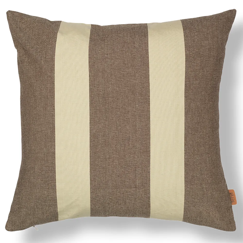 Produktfoto för Ferm Living - Strand Outdoor Cushion  - Kudde - Carob Brown/Parchment - W50 x H50 cm