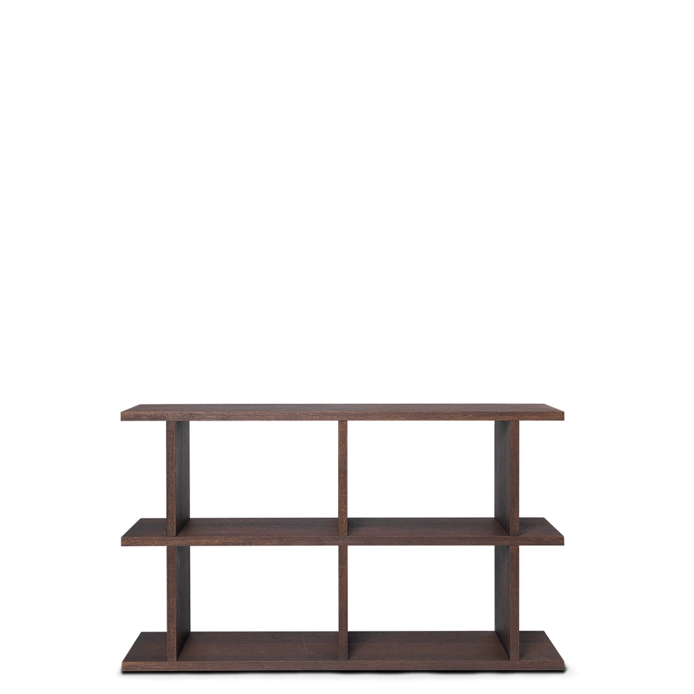 Produktfoto för Ferm Living - Kona Bookcase 2x2 - Hyllor - Dark Stained - B: 122.5 x H: 72 x D: 30 cm