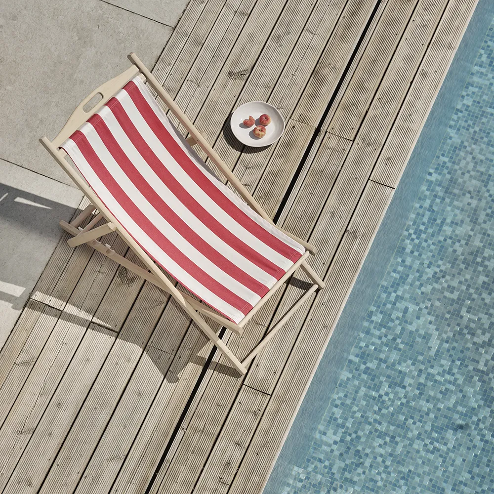 Dingla strandstol Röd/Vit 
