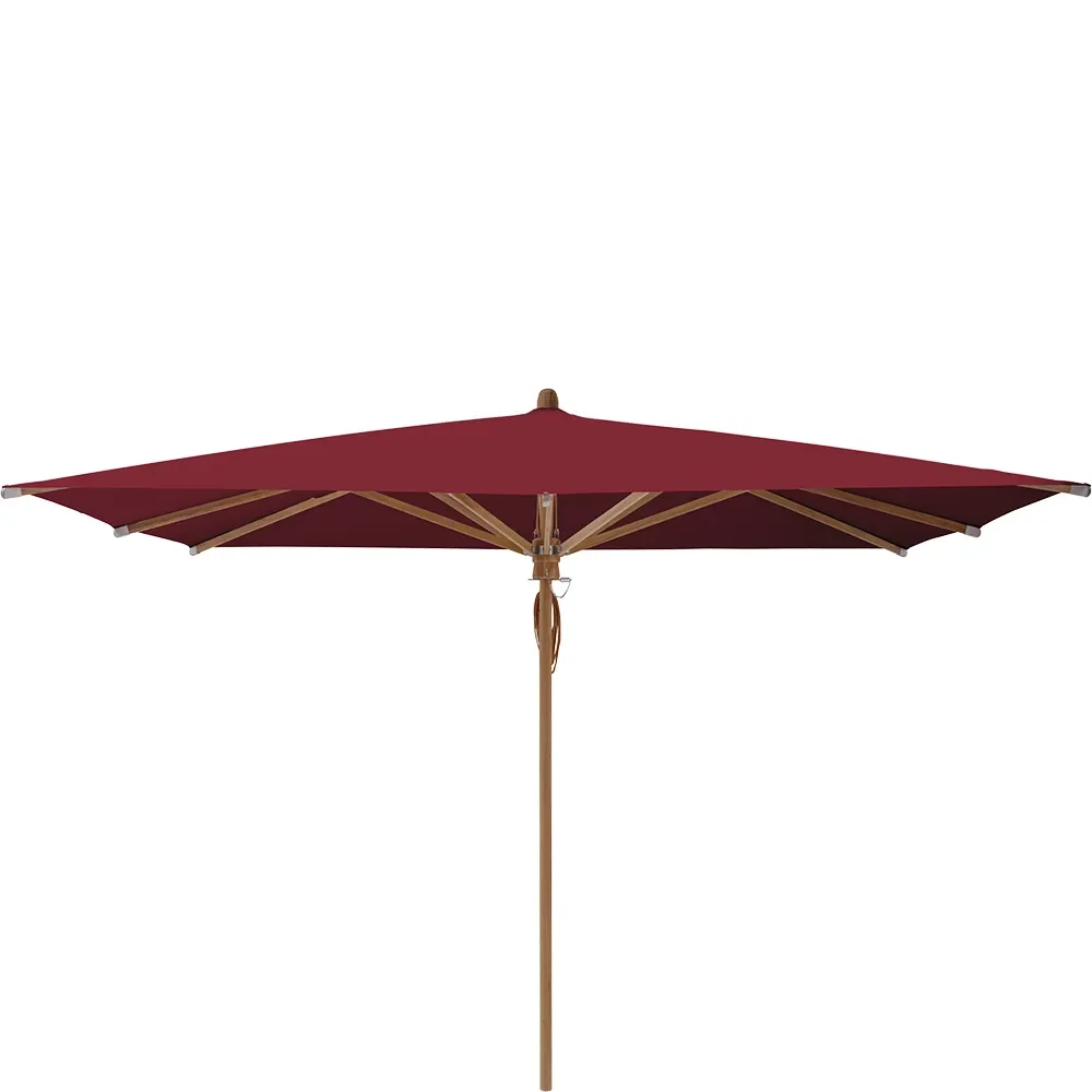 Glatz, Teakwood parasoll 330x330 cm Kat.5 645 Burgundy