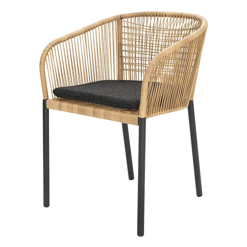 brafab, delta stol    svart / natural wicker/ teddy black