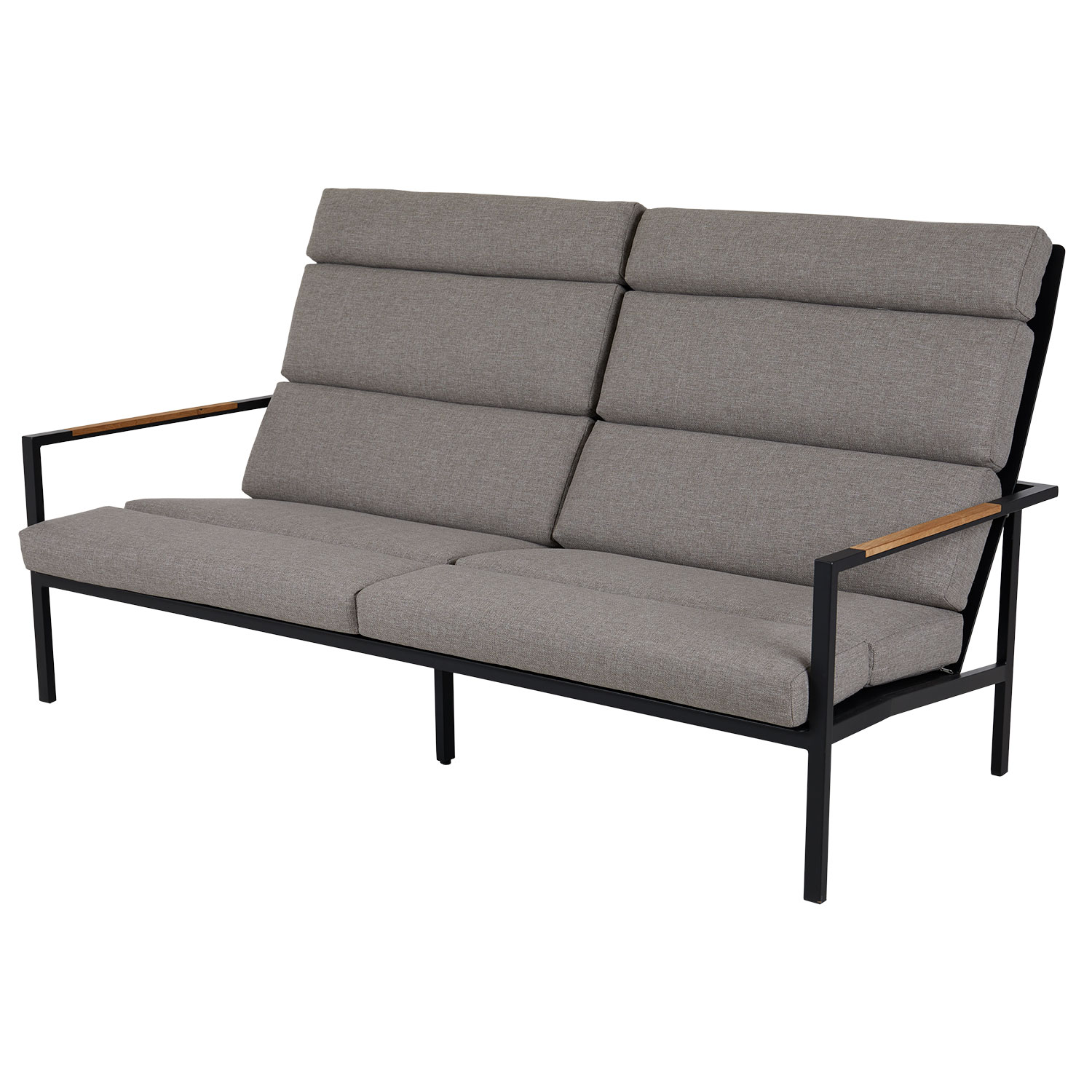 Brafab Indus 3-sits soffa svart med dyna