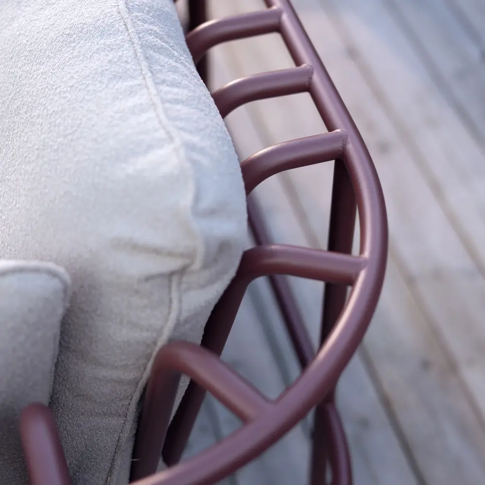 Collier mittdel  Zin red / Teddy beige