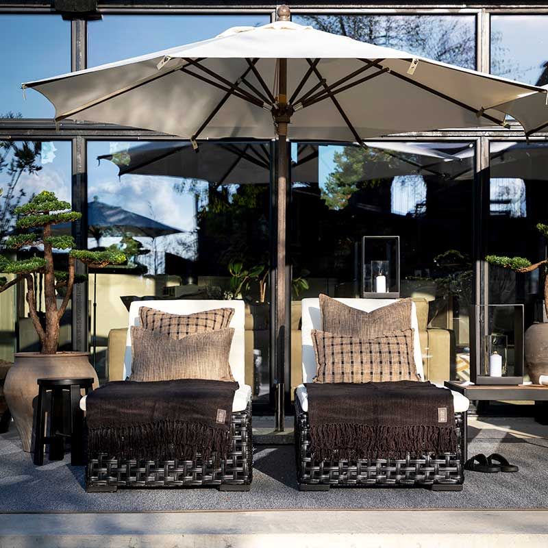 Solsäng Orlando Classic Konstrotting Svart exkl dyna