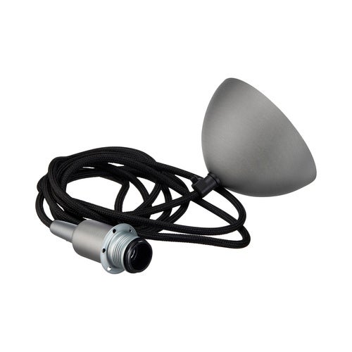 Gloria Upphäng E27 Oxidgrå, Svart Kabel