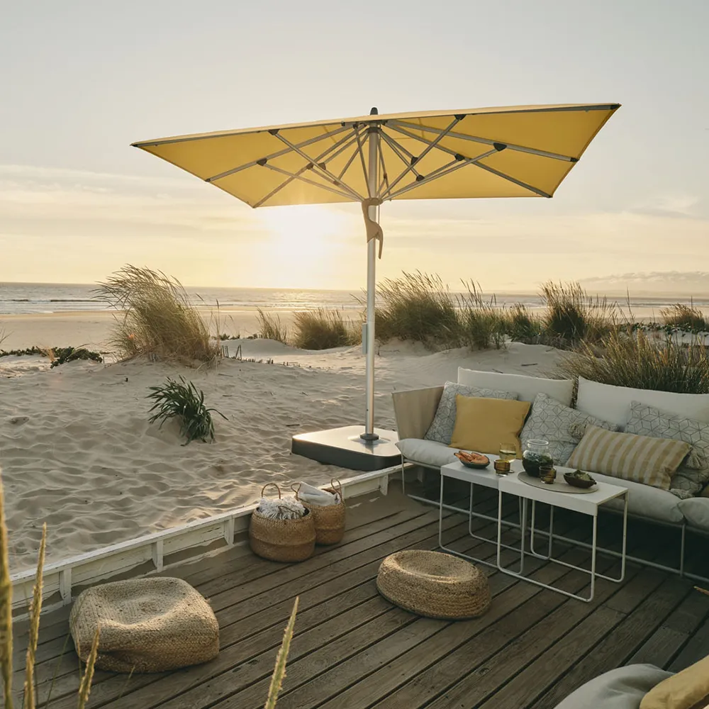 Fortello LED 350x350 cm parasoll alu Cat.5 600 Wave