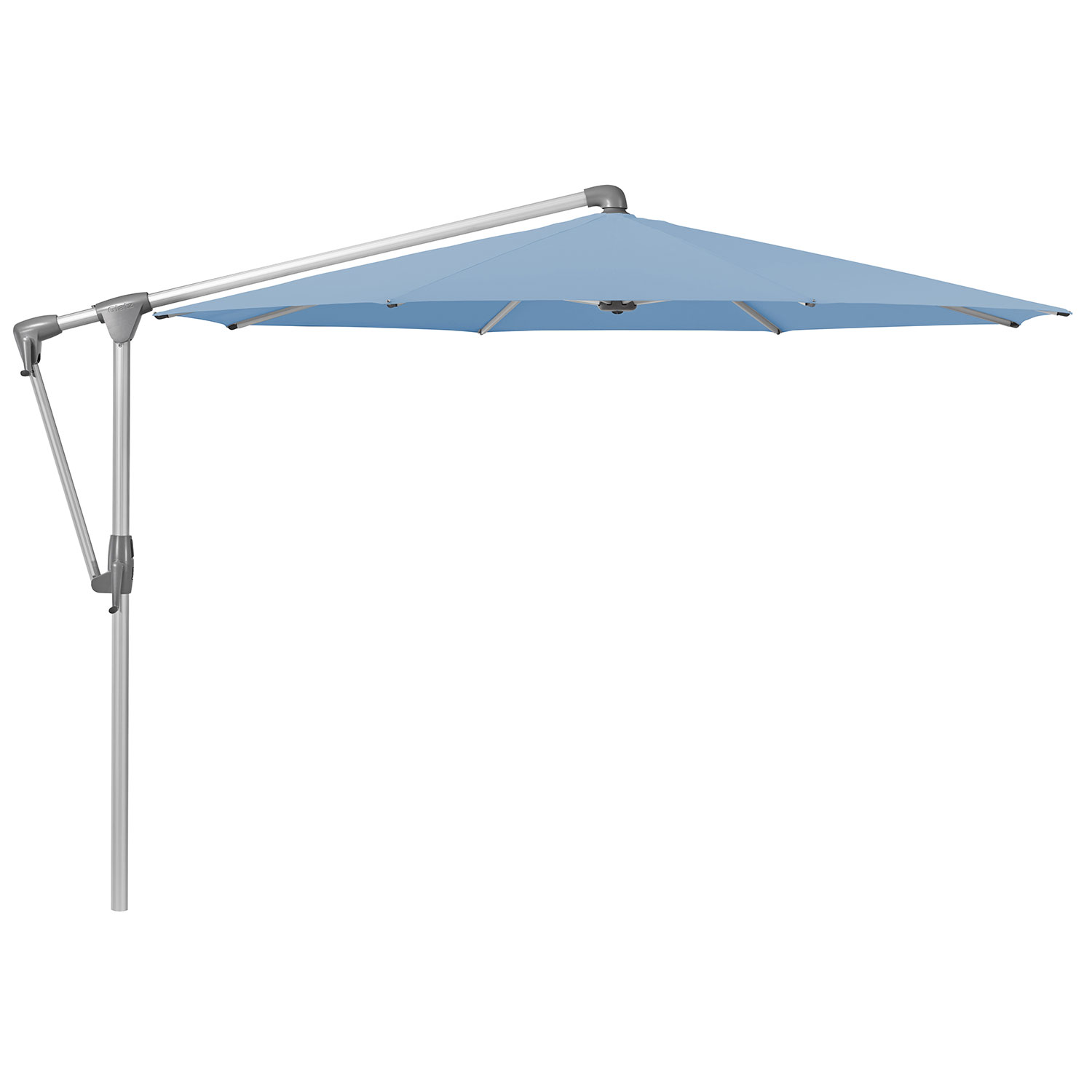Sunwing Casa frihängande parasoll 300 cm kat.5 anodizerad alu / 657 sky Glatz