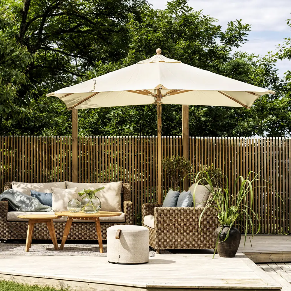 Como träparasoll 300 x 300  cm FSC natur