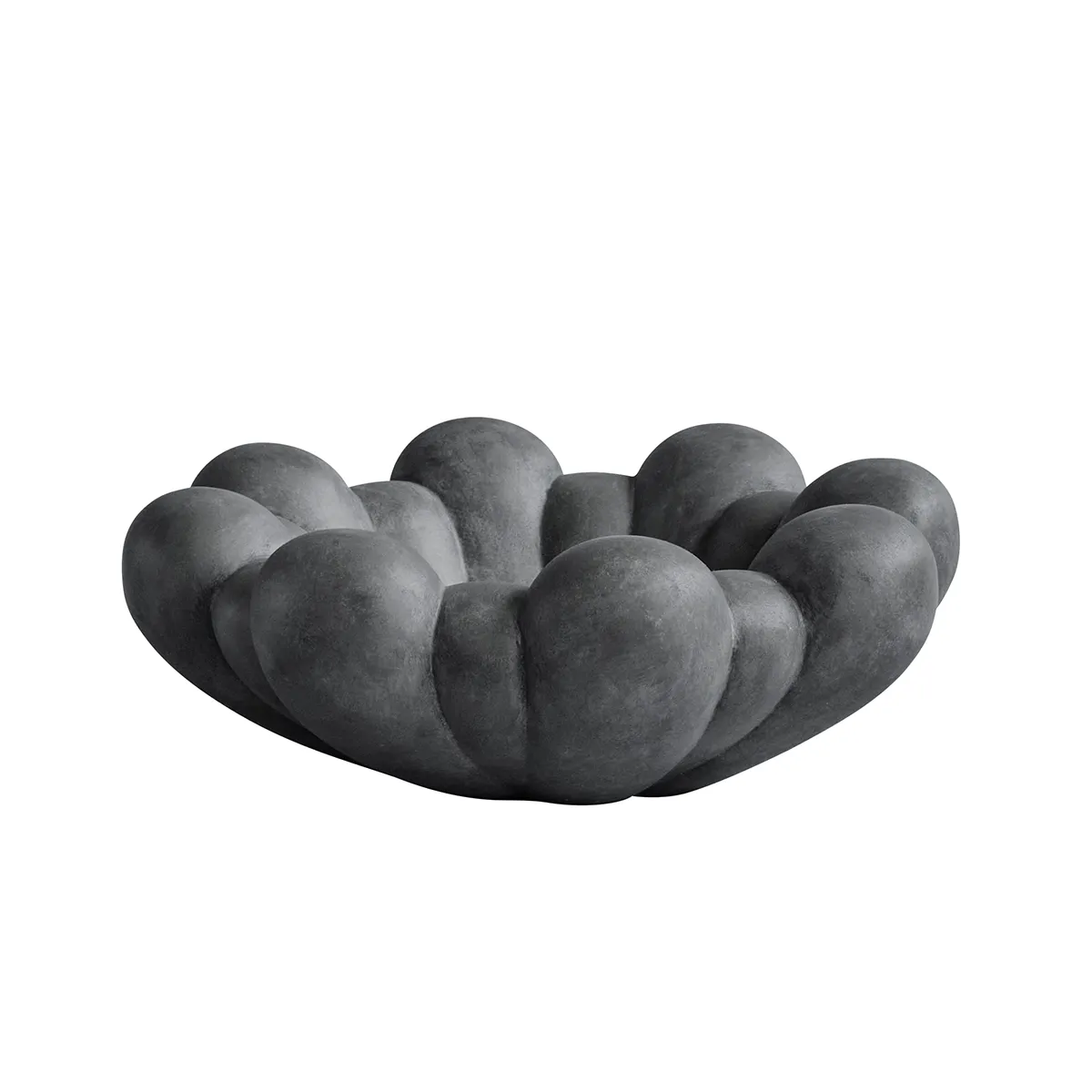 101 Copenhagen, Handgjord Dekorationsskål Bloom Dark Grey Ø 44 cm