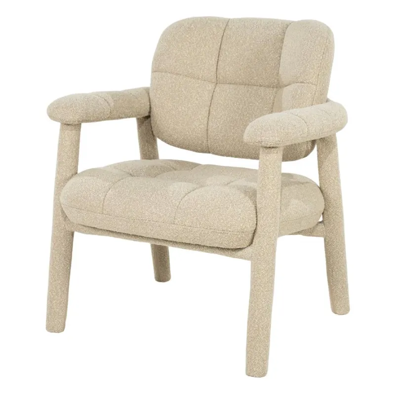 Knox Loungestol 71,5x73x81 cm Metall & Tyg taupe