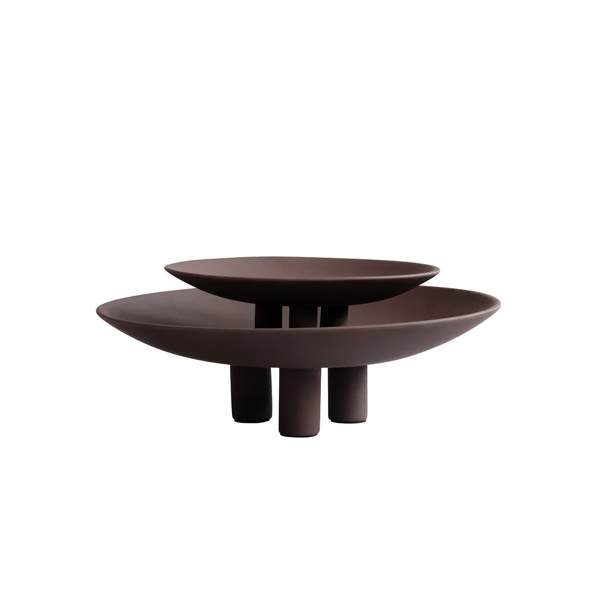 Handmålad dekorationsfat Duck Mini Chocolate Brown Ø 30 cm