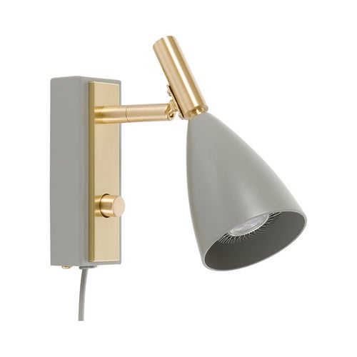 Frank 2.0 Vägglampa Varmgrå/Mässing Mr16 Inkl Ljuskälla