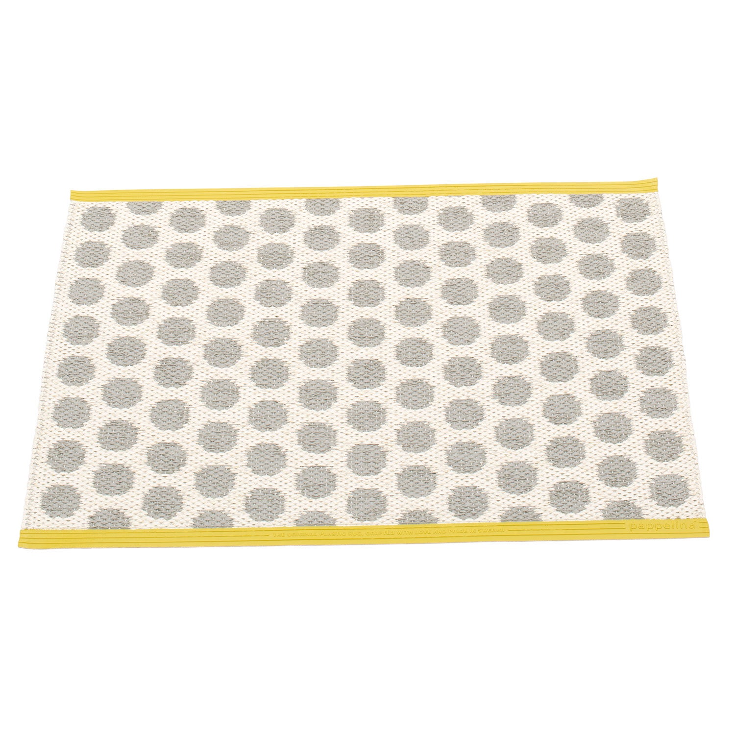 Pappelina, Noa matta 70x50 cm warm grey / vanilla / mustard stripe