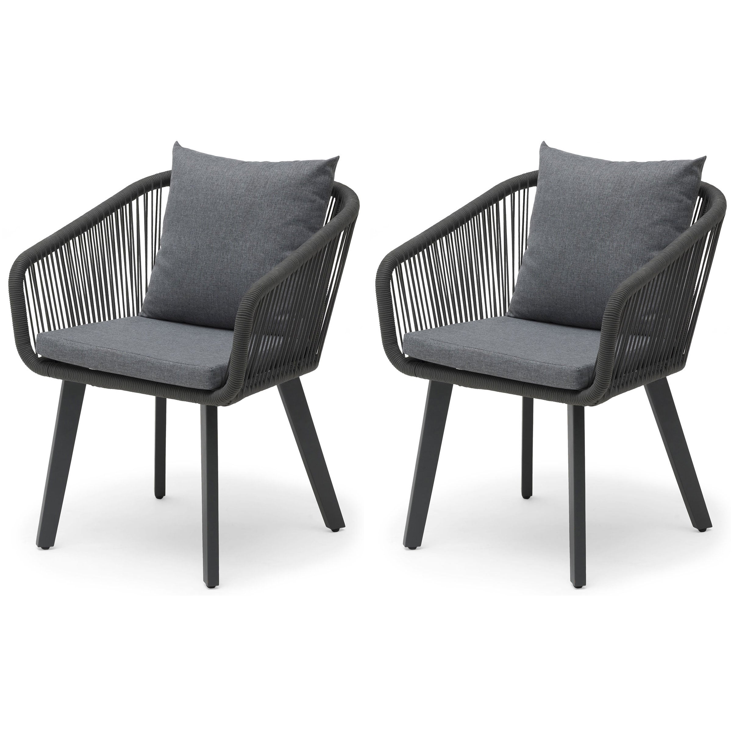 Hillerstorp, Hunneslätt matstol 2-pack grå olefin