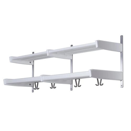 Meja Hatthylla 115 cm 2 hyllplan Vitlackad Björk