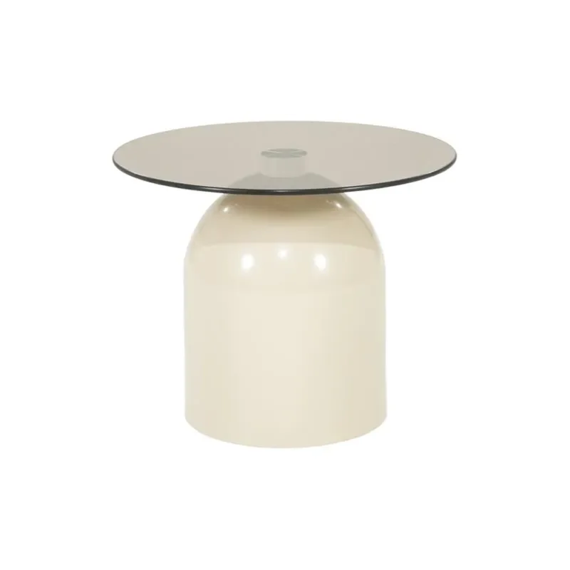 Irona small soffbord 50x50x40 cm glas beige