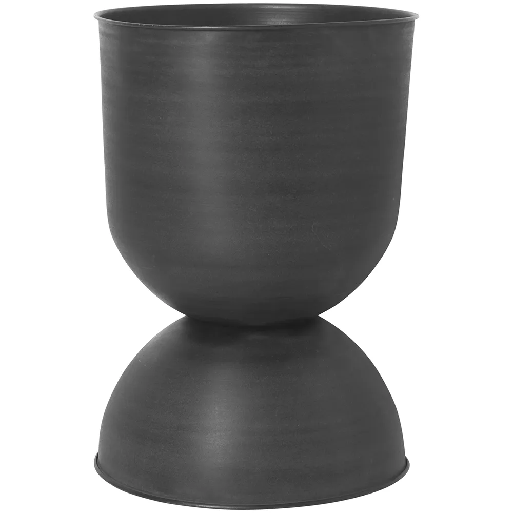 Produktfoto för ferm LIVING - HourGlas Pot Large Black/D. Grey ferm LIVING
