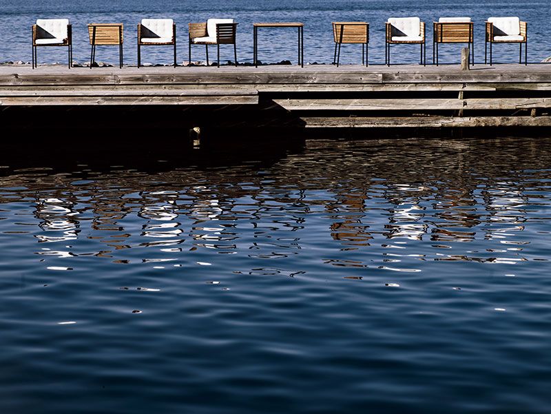 Häringe Matbord 95X214Cm Svart / Teak 