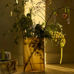 Ridge Vas H: 35 cm Light Blue Frosted