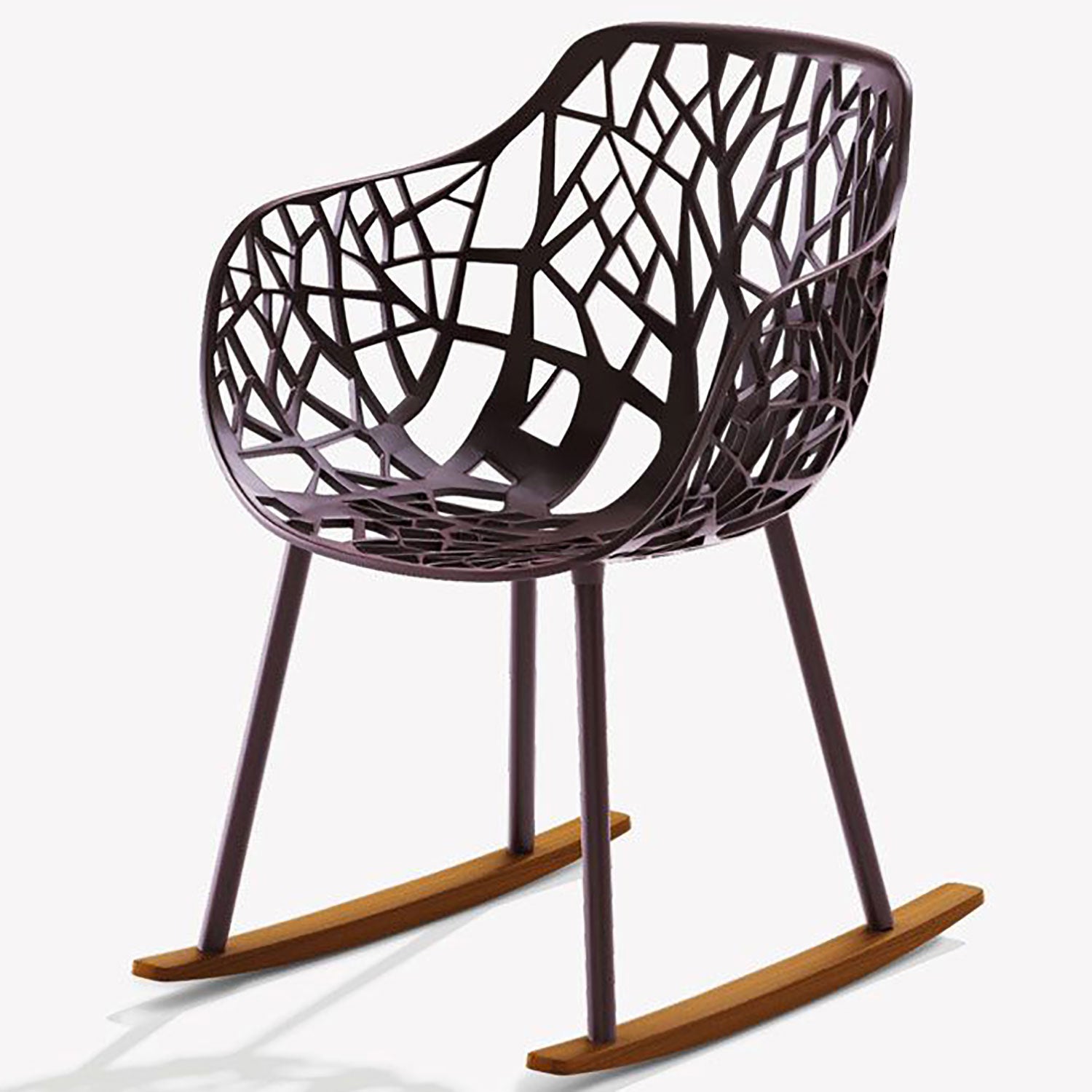 fast, forest gungstol med iroko medar black