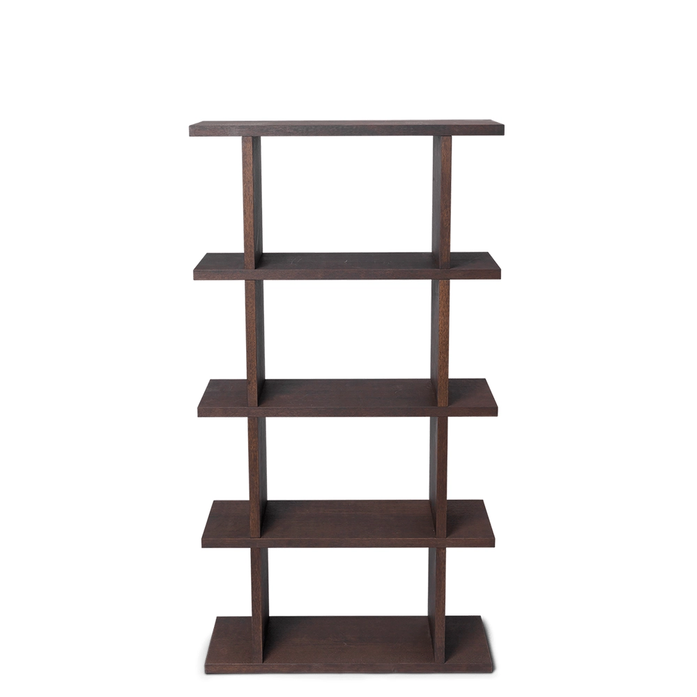Produktfoto för Ferm Living - Kona Bookcase 1x4 - Hyllor - Dark Stained - B: 75 x H: 141 x D: 30 cm