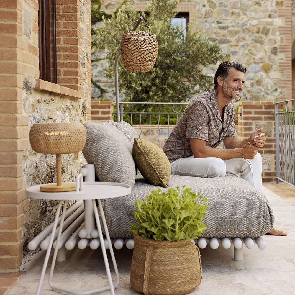 Sticks divansoffa Alu/sand