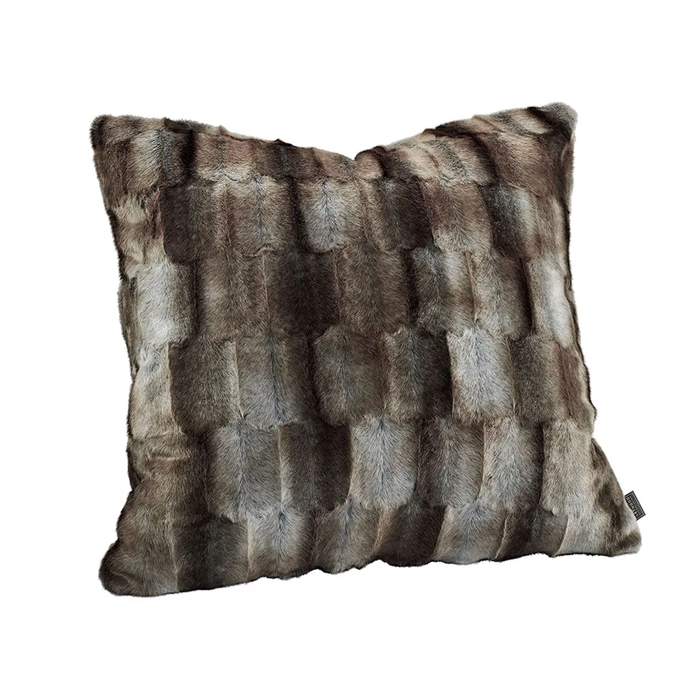 BELMONT Kuddfodral Grey/Simply Greige med baksida i vävt tyg 60x60 cm