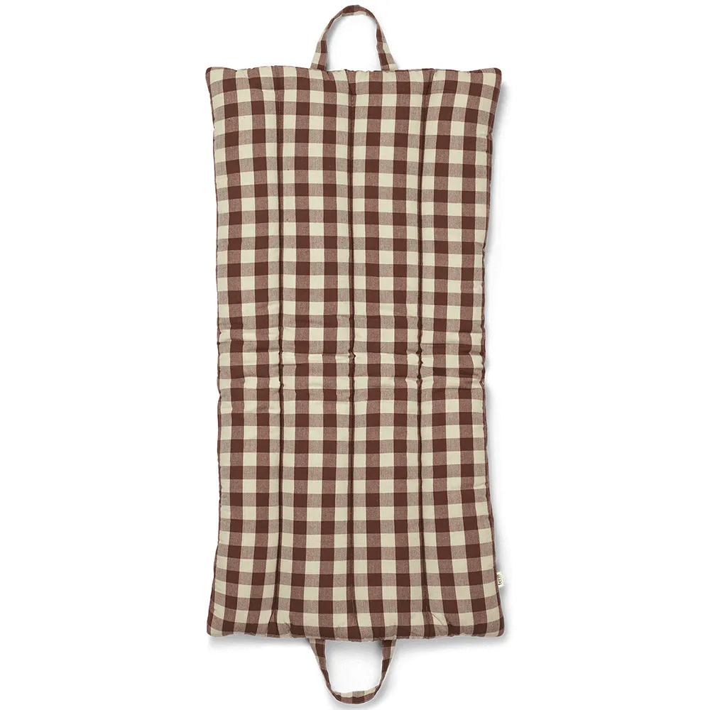 Produktfoto för Ferm Living - Bothy Check Folding Mat  - Stolsdyna - Cinnamon/Green - W70 x D7 x H100 cm