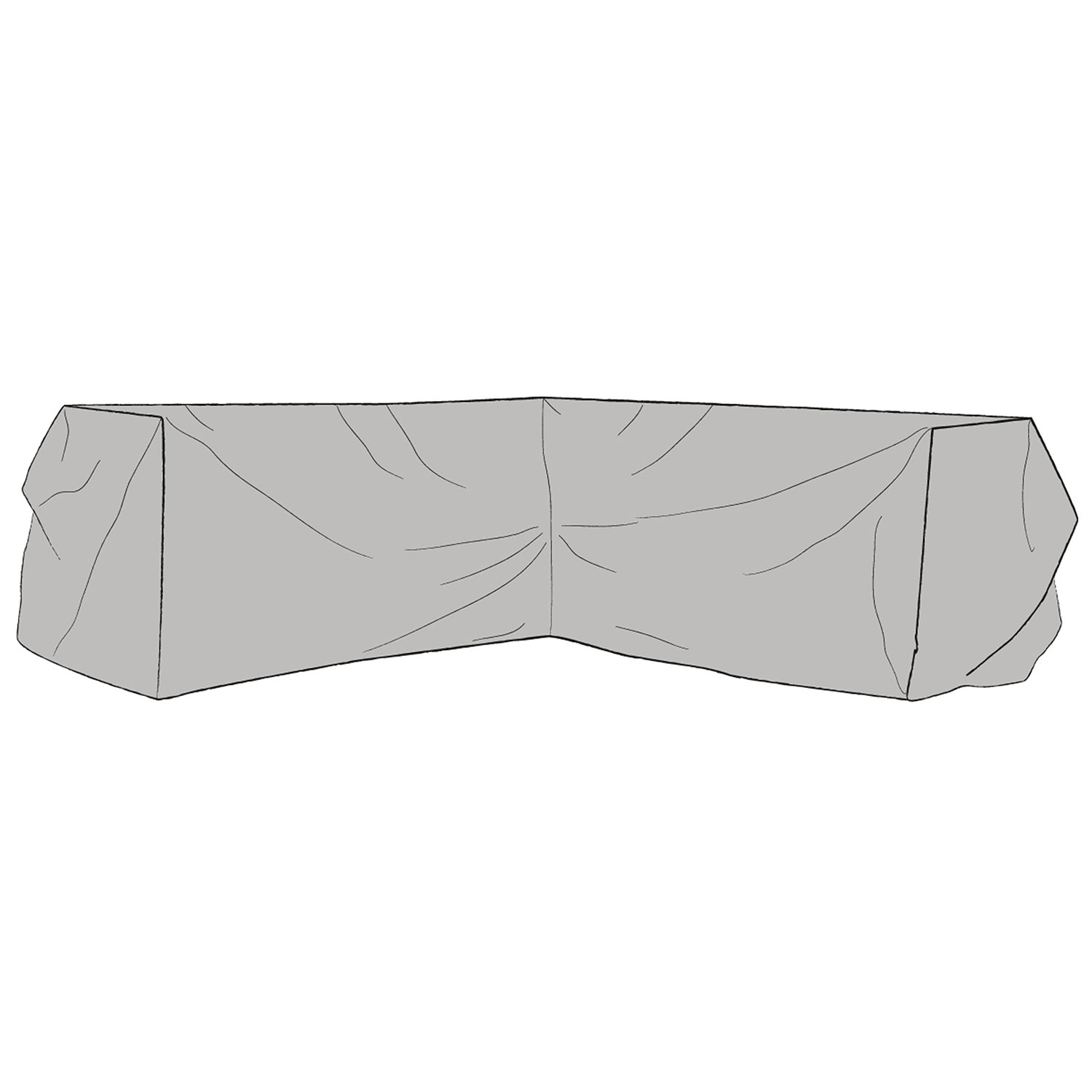Möbelskydd  hörnsoffa 83×234/234 cm grå polyester