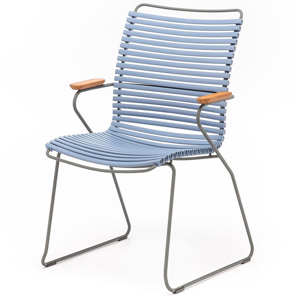 houe, click karmstol hög rygg duvblå