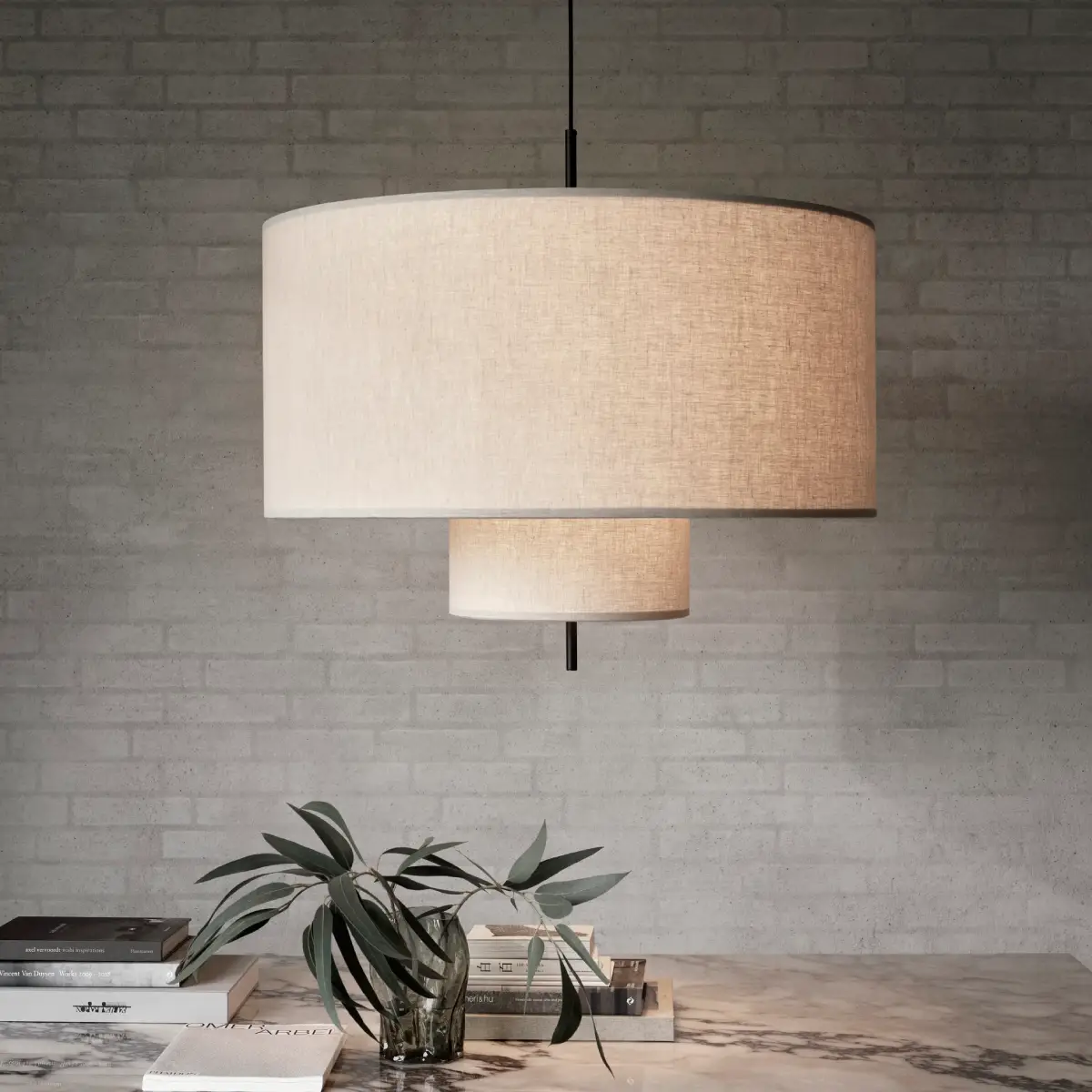 Margin Pendellampa Ø90 Beige Canvas