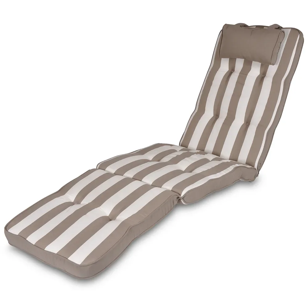 Fritab, Woodline Däckstolsdyna Taupe randig