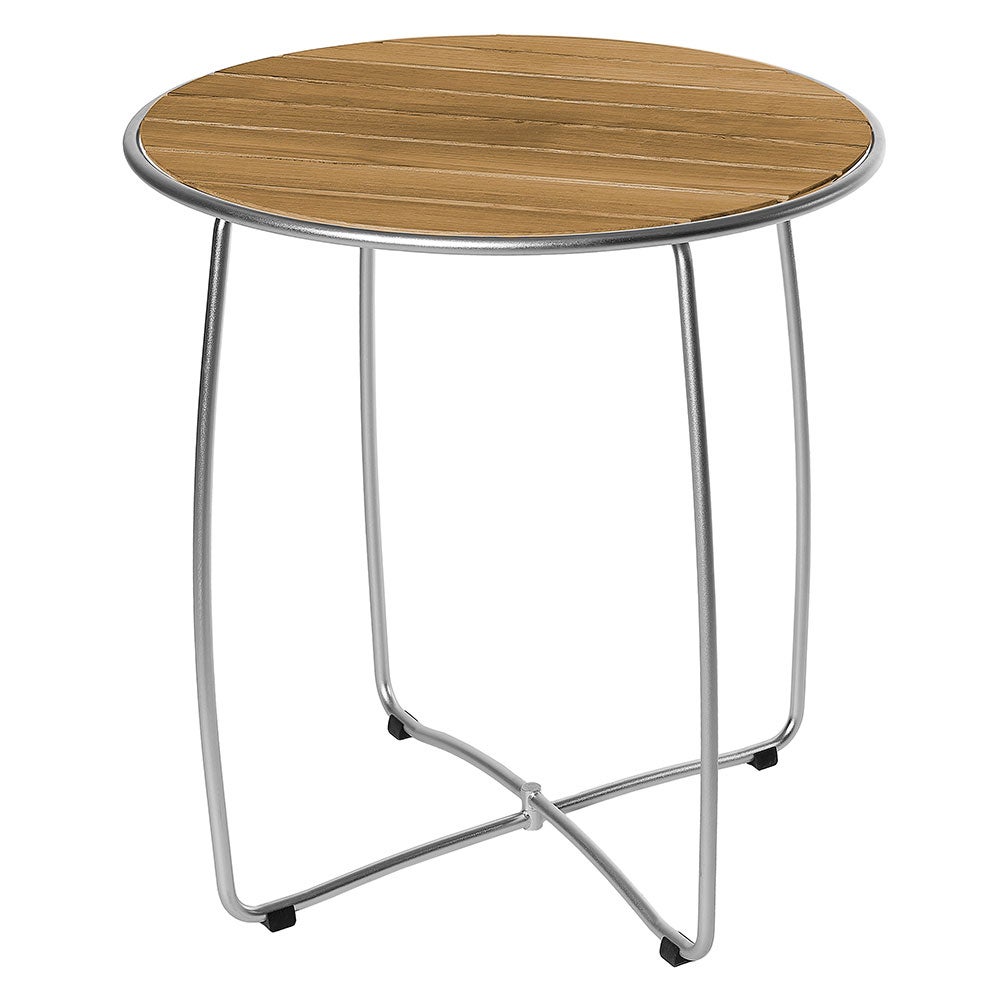 Hillerstorp, Spring bord Ø70 cm i teak / stål