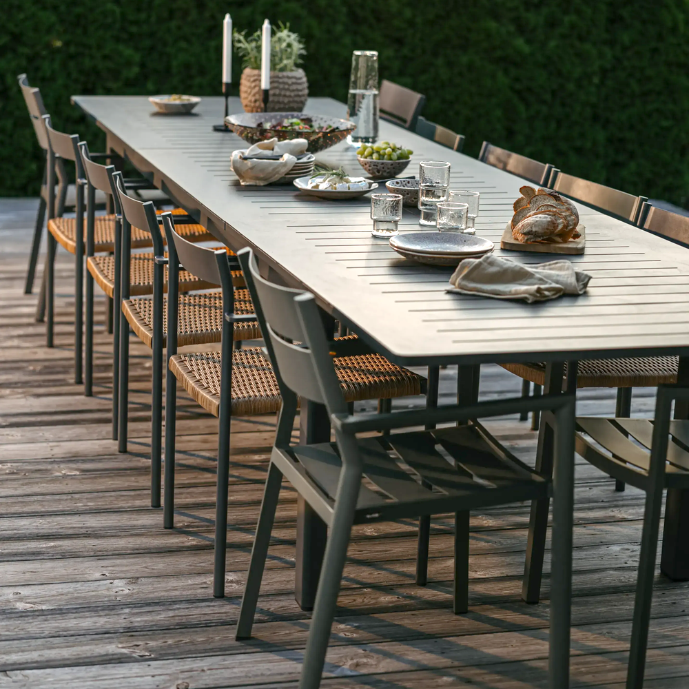 Lomma matbord 100x260-380 cm Antracit