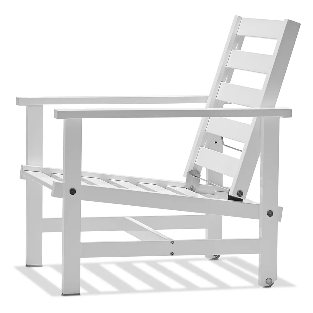 Fåtölj Vit aluminium 