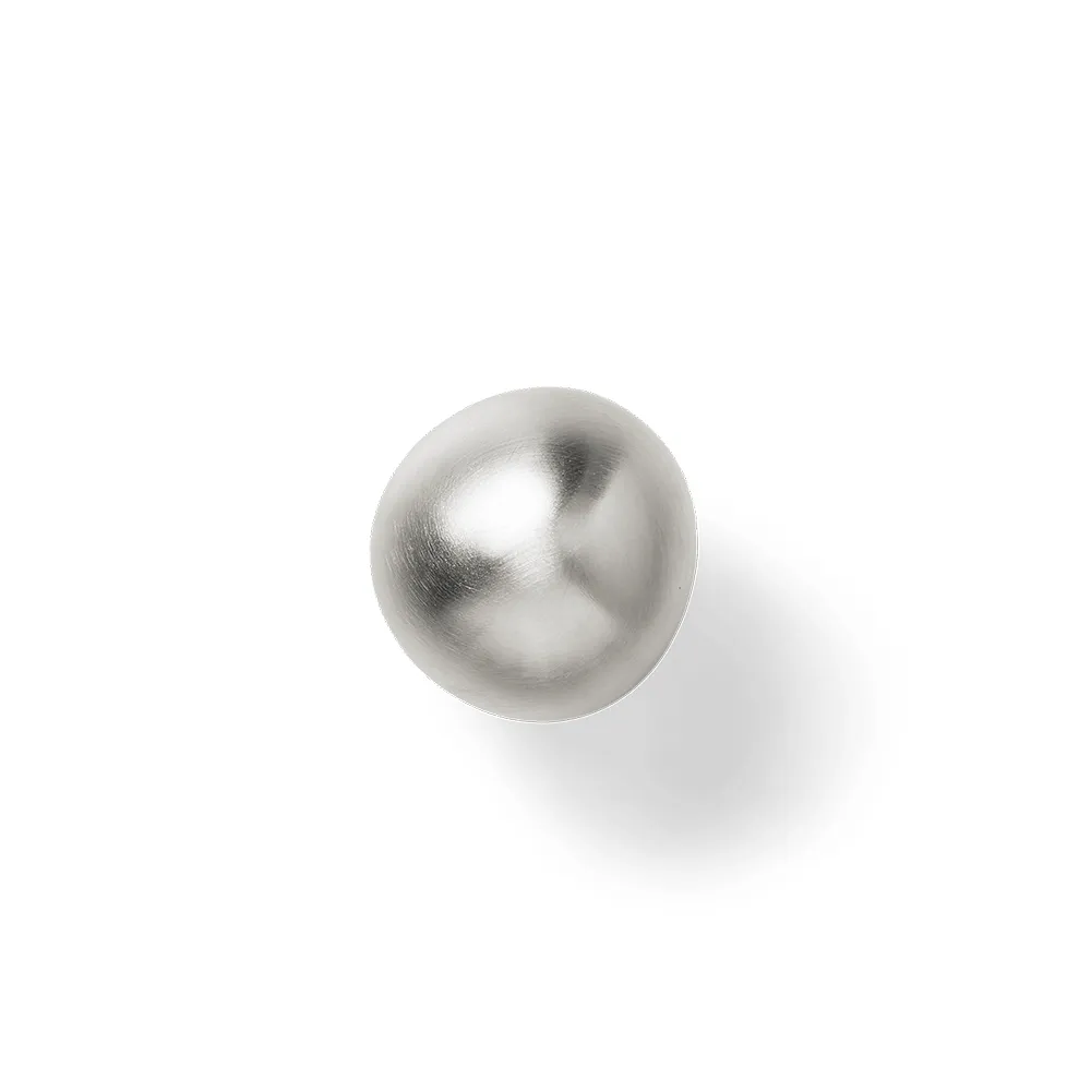 Produktfoto för Ferm Living - Mushroom Hook - Krokar - Brushed Stainless Steel - W3,8 x H3,8 x D3,5 cm