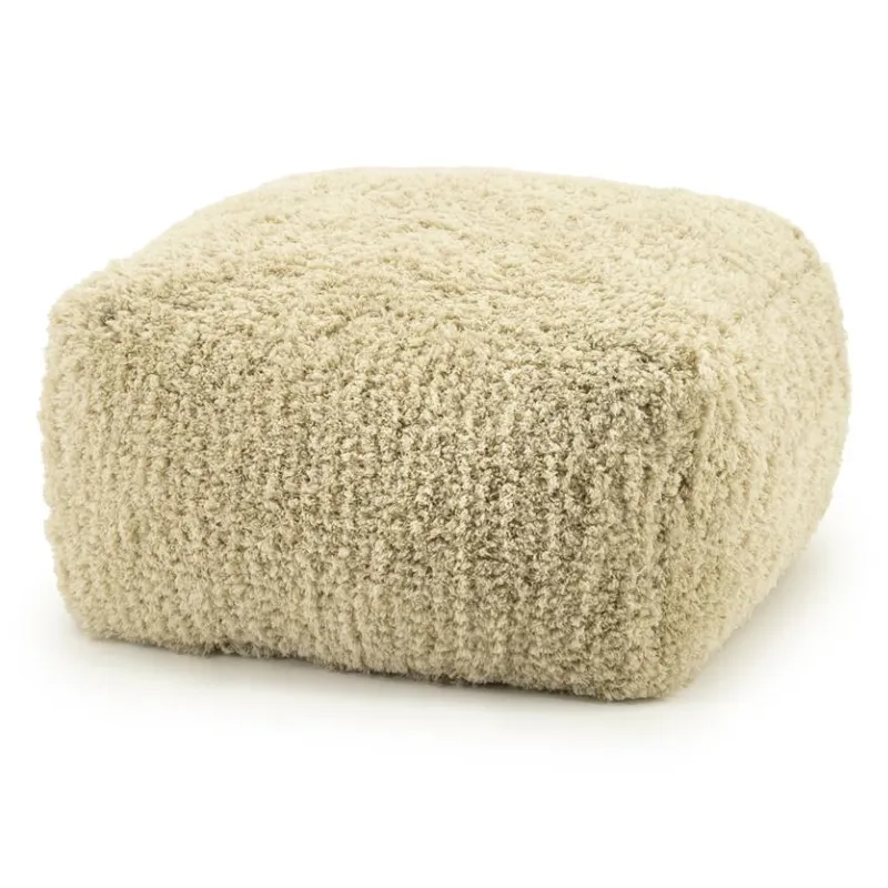 Fez fotpall 60x60x35 cm polyester natur