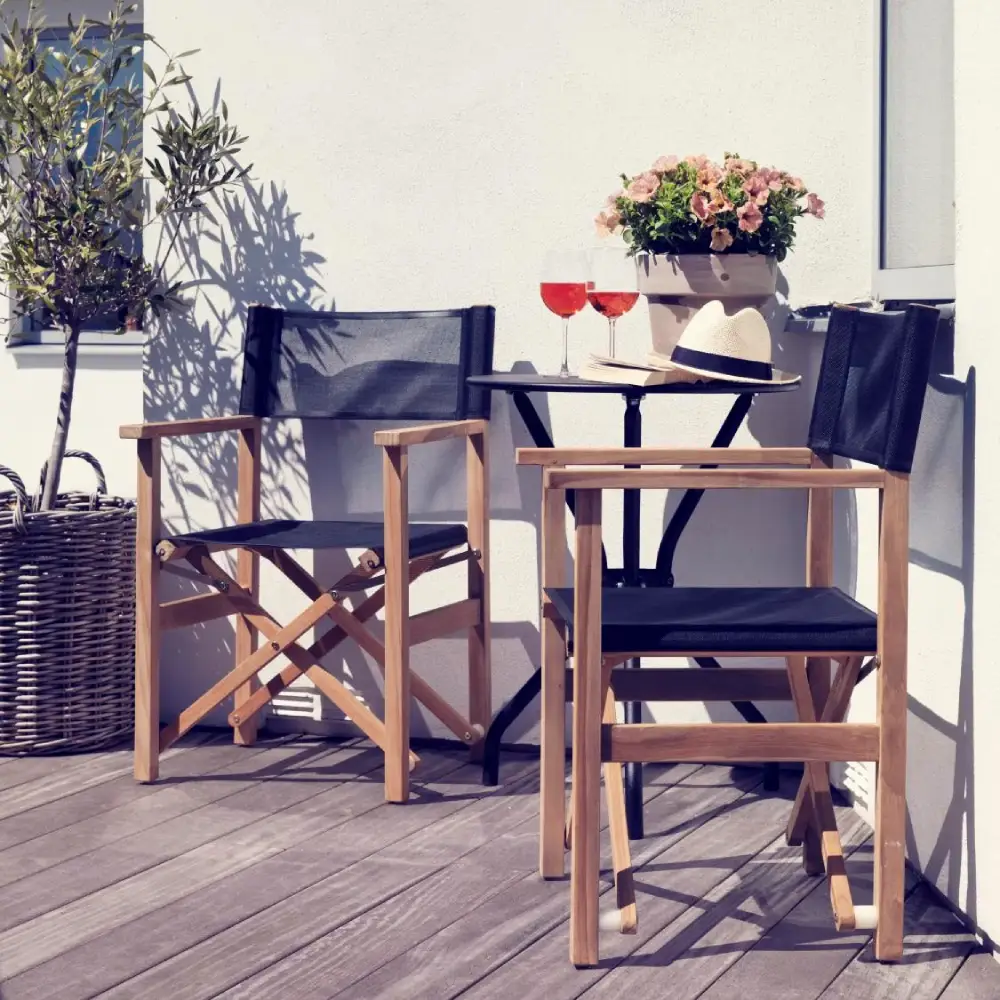 Drama regissörsstol svart / teak