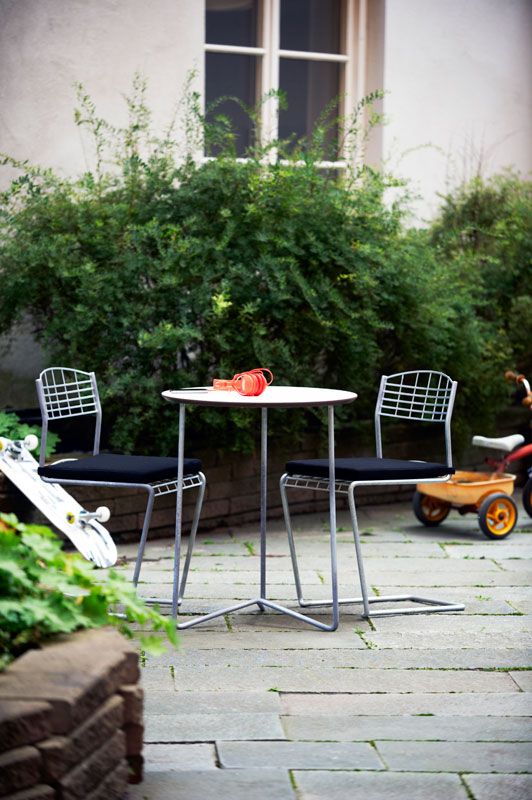 Bord High Tech 60 Vit Laminat / Svart Stativ