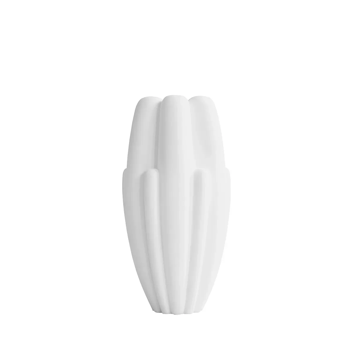 Handgjord vas Bloom Slim Big Bone White H68 cm