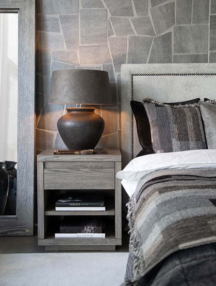 Hunter Nattduksbord Antikgrå Ek